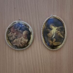 Vintage Cherub Ceramic Wall Art Set